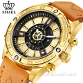 SMAEL Fashion Military Relojes deportivos para hombre Cuero de lujo